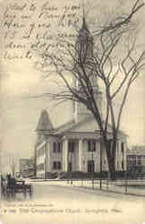 First Congregational Church Springfield, MA Postcard Postcard