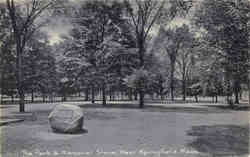 The Park & Memorial Stone Postcard