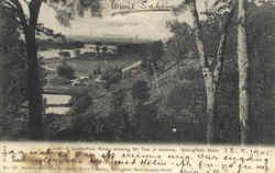 View of Connecticut River; showing Mt. Tom in distance Postcard