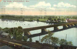 Toll Bridge Springfield, MA Postcard Postcard