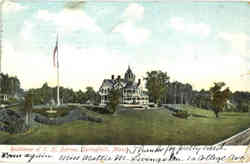 Residence of E. H. Barney Postcard