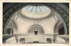 Rotunda, New Public Library Postcard
