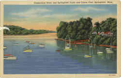 Connecticut River and Springfield Yacht and Canoe Club Postcard