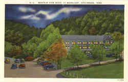 Moutain View Hotel By Moonlight Postcard