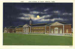 High school By Night Bristol, TN Postcard 