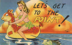 Let's Get to the Point! Swimsuits & Pinup Postcard Postcard