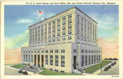 U.S. Court House and Post Office, 9th and Grand Avenue Postcard