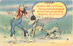 Hillbilly, Mail Comic Comic, Funny Postcard Postcard