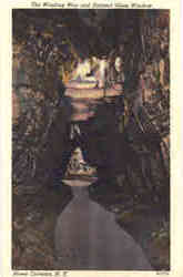 The Winding Way and Stained Glass Window Howe Caverns, NY Postcard Postcard