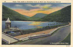 Scenic View Inside of Horseshoe Curve on Main Line Pennsylvania Railroad Postcard