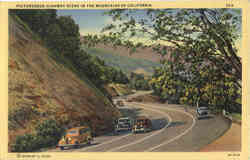 Picturesque Highway Scene in the Mountains of California Postcard