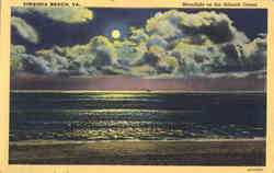 Moonlight on the Atlantic Ocean Postcard