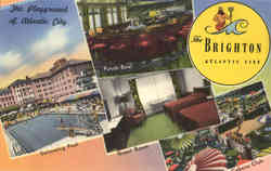 The Brighton Hotel Playground of Atlantic City Postcard