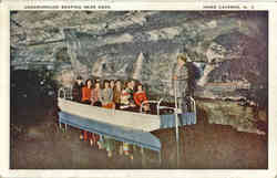 Underground Boating Near Dock Howe Caverns, NY Postcard Postcard