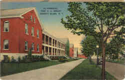 Barracks, Fort H. G. Wright Postcard