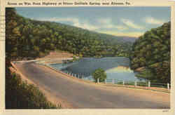 Scene on Wm. Pean Highway, Prince Gallitzin Spring Altoona, PA Postcard Postcard