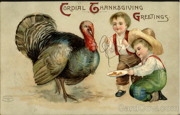 Cordial Thanksgiving Greetings Ellen Clapsaddle Children