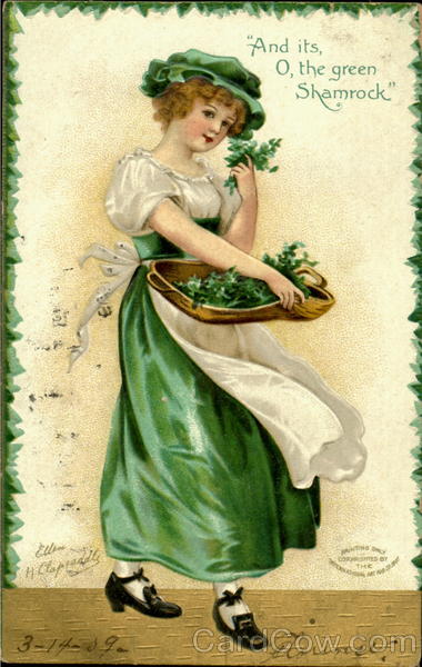 And Its O The Green Shamrock Ellen Clapsaddle St. Patrick's Day