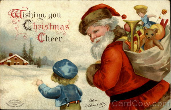 Wishing You Christmas Cheer Ellen Clapsaddle Santa Claus