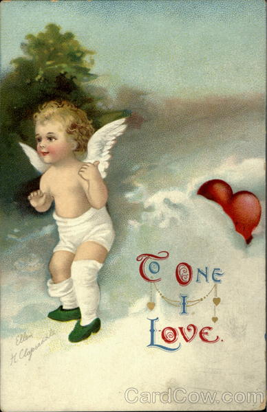 To One I Love Ellen Clapsaddle Cupid