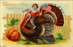 Thanksgiving Greetings Postcard