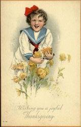 Wishing You A Joyful Thanksgiving Postcard