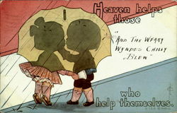 Haven Helps Those Who Help Themselves Children Postcard Postcard