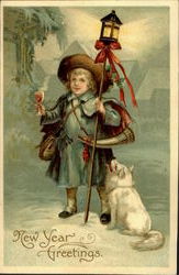 New Year Greetings Postcard