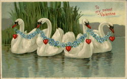 To My Sweet Valentine Animals Postcard Postcard