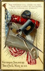 Veteran Soldiers Of The Civil War 61-65 Postcard