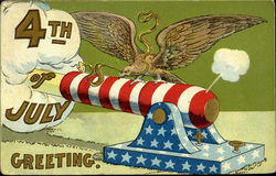 4Th Of July Greeting Postcard