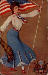 Miss Columbia Postcard