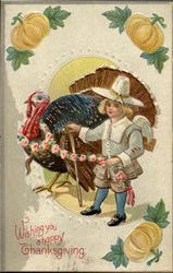 Wishing You A Happy Thanksgiving Postcard