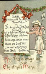 May This Always Be Your Christmas Menu! Postcard