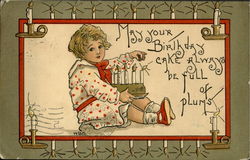 May your Birthday cake always be full of plums Postcard