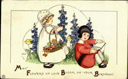 May Flowers Of Love Bloom On Your Birthday Postcard