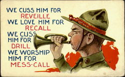 Mess Call World War I Postcard Postcard