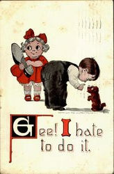 Gee! I Hate To Do It Postcard
