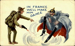 In France We'll Make Him Dance Postcard