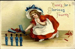 Here's For A Glorious Fourth 4th of July Postcard Postcard