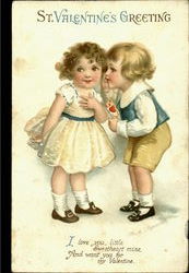 St. Valentine's Greetings Children Postcard Postcard