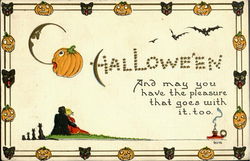Halloween And may you have the pleasure that goes with it, too. Postcard