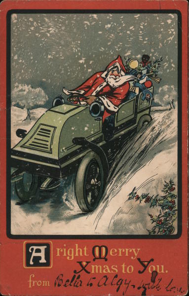 Santa in Car: A right Merry Xmas to You Santa Claus