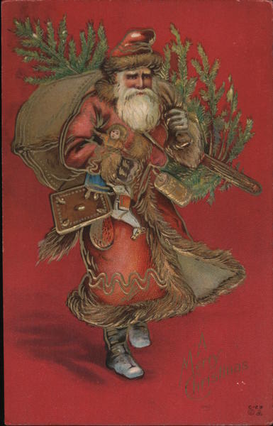 Santa Claus Gifts Tree A Merry Christmas