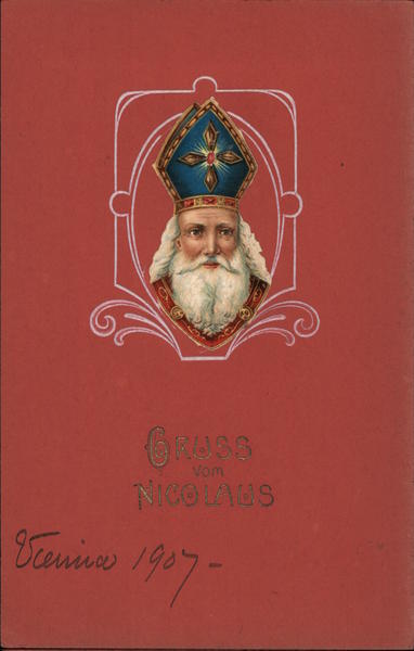 Gruss vom Nicolaus Vienna 1907 Santa Claus