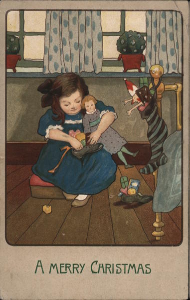 Girl with Doll, Toys Christmas