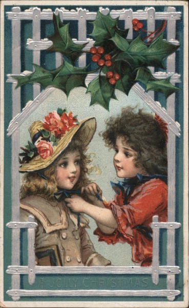 Christmas - Children and Holly