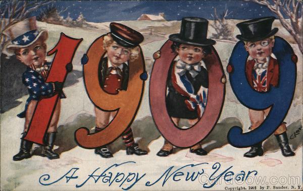 1909 A Happy New Year Children