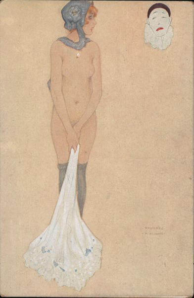 Nude Woman, Pierrot Raphael Kirchner