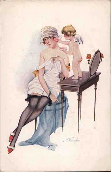 Le Fard Rose Suzanne Meunier Woman Angel Artist Signed